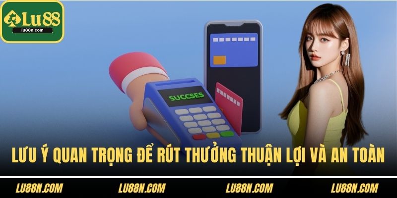 Lưu ý quan trọng để rút thưởng thuận lợi và an toàn